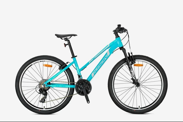 Kron XC 75 Lady 26" Jant 14 Kadro 21 Vites V Fren Bayan Dağ Bisikleti Light Mavi Yeşil ürün görseli 1