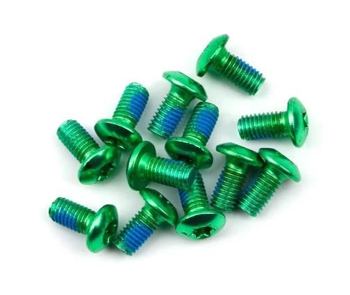 PRO Bisiklet Scooter Fren Disk Vidası Rotor Civatası 6 Vida MTB Rotor Vidası 12li Paket Yeşil Renk ürün görseli 1