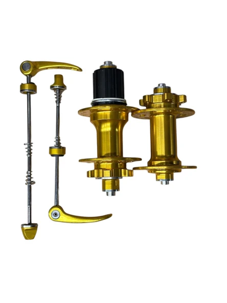 Forte Gt Xbyc 680 Bisiklet Hub Sesli Ön Arka Kaset Göbek Seti 32 Delik 6 Vida Qr Mandal Gold ürün görseli 1