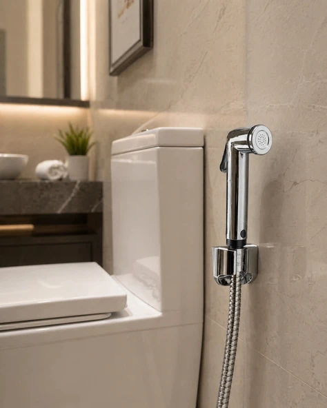 Su Tasarruflu Taharetmatik El Spreyi Stoplu Banyo Temizlik Seti ürün görseli 1