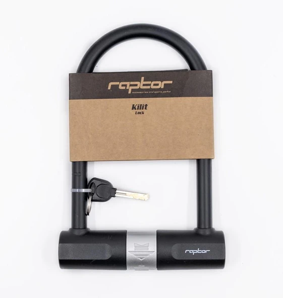 RAPTOR - Anahtarlı U Kilit 170×260mm Bisiklet Motosiklet Scooter Güvenlik U Kilidi ürün görseli 1