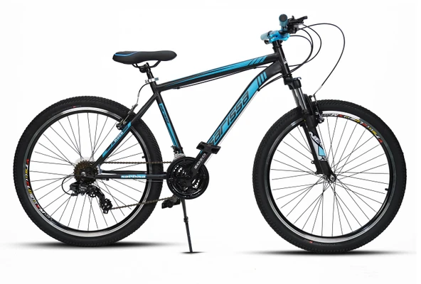Sarissa Moon 26" Jant MTB Ön Amortisörlü Shimano 21 Vites V Fren Wake Gidon Dağ Bisikleti Siyah Mavi ürün görseli 1