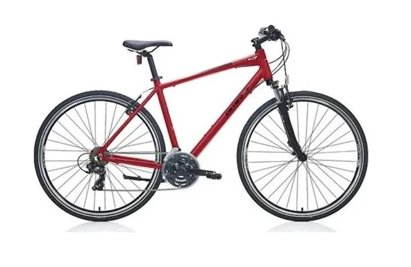 Carraro Sportive 220 28" Jant 21 Vites Erkek Şehir Bisikleti Mat Krom Kırmızı Siyah ürün görseli 1