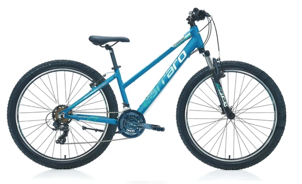 Carraro Force 701 27,5" Jant 38 Cm Kadro 21 Vites V Fren Kadın Dağ Bisikleti Turkuaz Beyaz ürün görseli 1