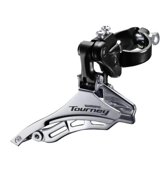SHIMANO TOURNEY Ön Aktarıcı FD-TY300-DS6 Üçlü Üstten Salınımlı 31,8 mm Bisiklet Orta Aktarıcı ürün görseli 1