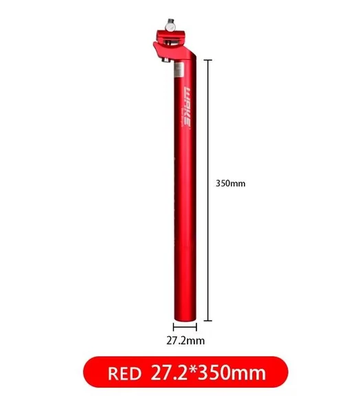 XBYC 679 Wake Sele Borusu 27.2mm çap x 35cm uzunluk Hafif Renkli Bisiklet Koltuk Borusu Kırmızı Renk ürün görseli 1