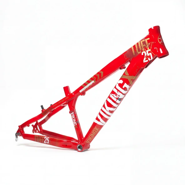 VikingX Tuff X-25 Dirt Jump Kadro Alüminyum Dirt Jump Bisiklet Kadrosu Hafif ve Dayanıklı Kırmızı ürün görseli 1