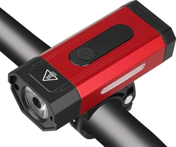 XBYC 6127 800 Lümen Bisiklet Ön Lamba Far Aydınlatma Usb Şarjlı Kırmızı ürün görseli 1