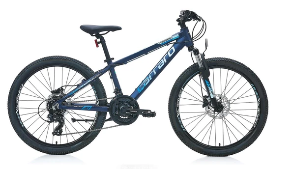Carraro Force 420 Hidrolik Disk Fren 24"Jant 21 Vites Erkek Çocuk Dağ Bisikleti Mat Mavi Gümüş ürün görseli 1