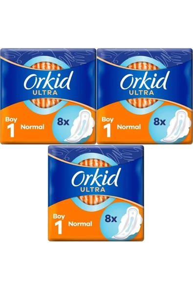 Orkid Hijyenik Ped Ultra Extra Normal 24 Adet Standart Pk (3PK*8) ürün görseli 1
