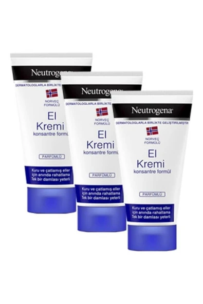 Neutrogena Norveç Formülü Parfümlü Konsantre El Kremi 50 ml x3 ürün görseli 1