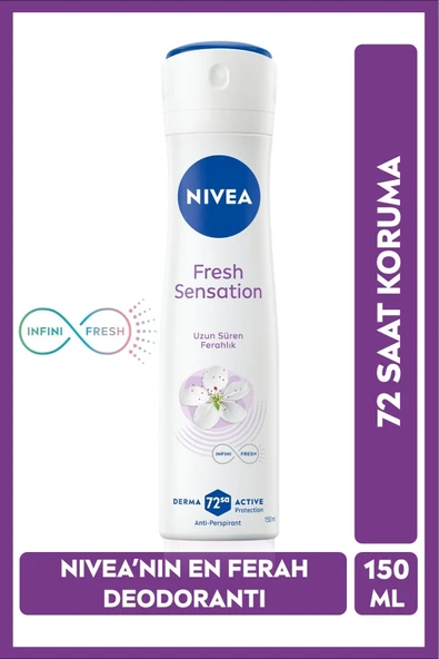 NIVEA Fresh Sensation Kadın Deodorant Sprey 150 ml ürün görseli 1