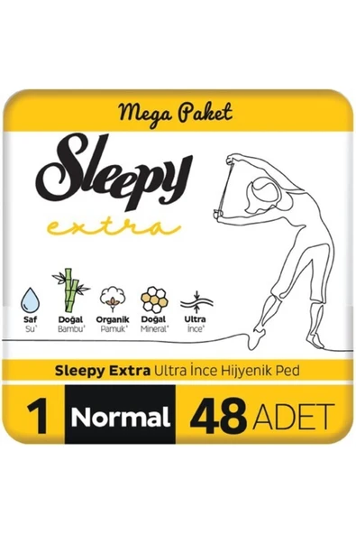 Sleepy Extra Ultra Ince Hıjyenık Ped No:1 Normal 48 Lı ürün görseli 1