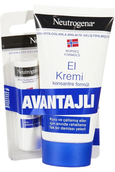 Neutrogena Norveç Formülü Parfümlü El Kremi 75 ml +Dudak Kremi Hediye ürün görseli 1