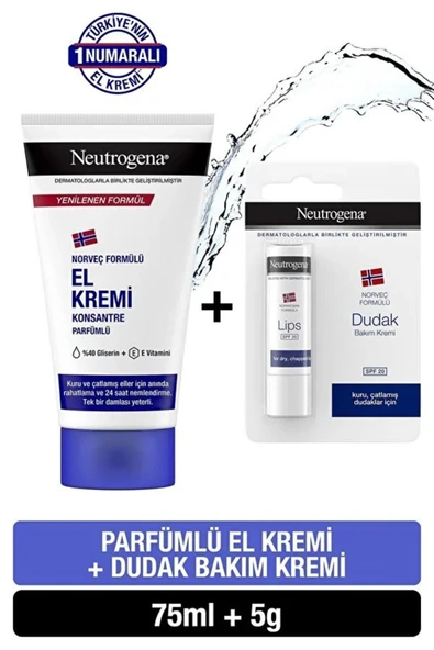 Neutrogena Norveç Formülü Parfümlü El Kremi 75 ml Dudak Kremi ürün görseli 1