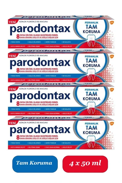 Parodontax Yeni Parodontax Diş Macunu Ferahlık Tam Koruma 4 x 80 gr ürün görseli 1