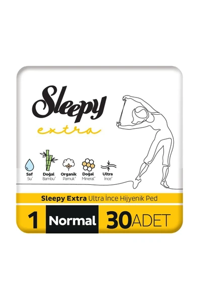Sleepy Extra Ultra Ince Hijyenik Ped Normal 30 Adet Ped ürün görseli 1