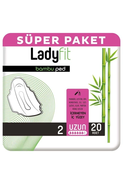 Lady Fit Ladyfit Bambu Ped Süper Uzun 20 Ped ürün görseli 1