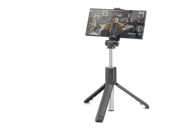 Telefon Tripodu Ve Selfie Çubuğu Seti Bluetooth Kumandalı 69 Cm - Siyah Pembe ND1037 ürün görseli 1