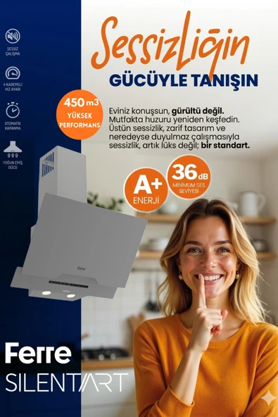 AFM Tech ve Ferre Marka CA Sessiz Elekt Vitro Antrasit-Gri Ankastre Set(D065-SA+V6-04 Siyah+FM7710) 3