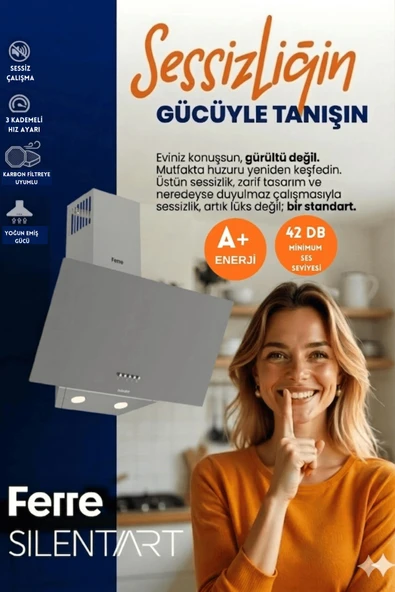 AFM Tech ve Ferre Marka FC Sessiz Elekt Vitro Antrasit-Gri Ankastre Set(D088-SA+V6-04 Siyah+FM7710) 3