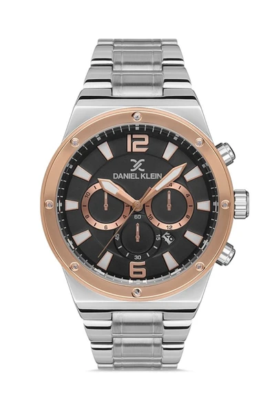 Daniel Klein Erkek Rose Gold-siyah Metal Kasa Yuvarlak Kadran Metal Kordonlu Kol Saati Quartz Mekanizma Analog Ek ürün görseli 1