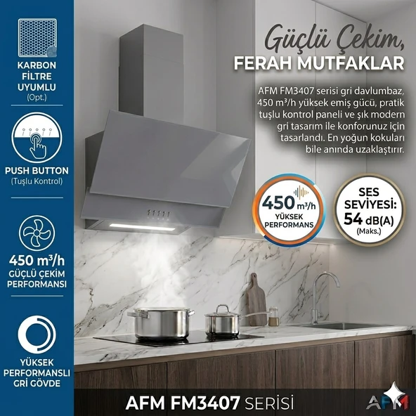 Eminçelik ve AFM TECH Marka/ Plux Antrasit-Gri  Ankastre Set (31 221  Beyaz Emaye +FM7710 + FM3407) 4