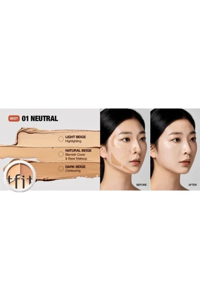 T-FIT COVER UP PRO CONCEALER 01 NEUTRAL - Resim 7