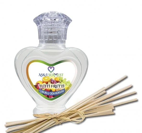 Aşk-ı Sermest Toptan Leylak Aromalı Bambu Çubuklu Oda Kokusu Reed Diffuser Ortam Kokusu Parfüm, Kalp Şişe, 60 mL, 10 Adet ürün görseli 1