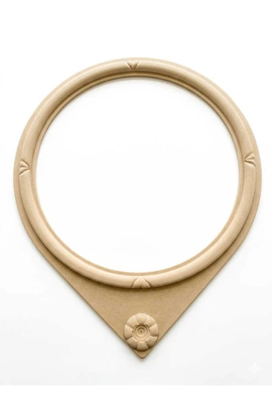Gold Garden Ham MDF Ayna Çerçevesi Klasik Üst Çerçeveli Dekoratif Tasarım ürün görseli 1