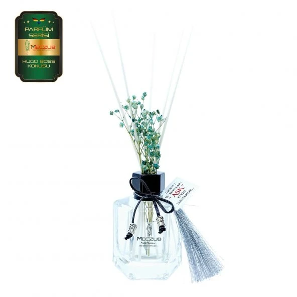 Aşk-ı Sermest Toptan Meczub Parfüm Serisi Hugoo Boss Kokulu 5 x 120 ml Köşeli Şişe Bambu Çubuklu Ortam Kokusu Reed Diffuser Oda Kokusu ürün görseli 1