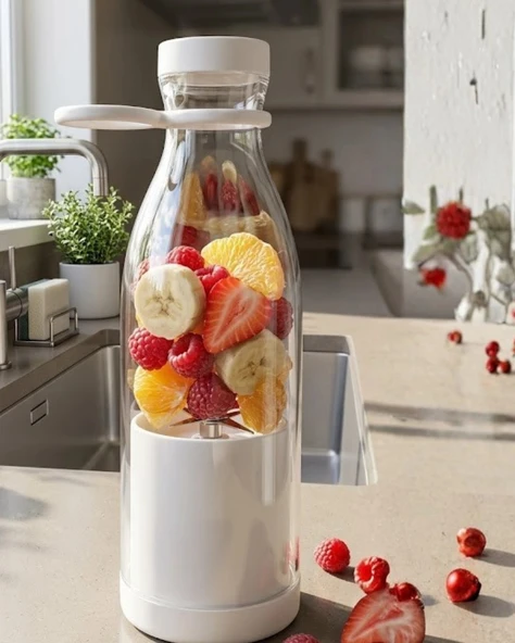 Kablosuz Taşınabilir Blender 380 Ml Smoothie Milkshake Meyve Karıştırıcı ürün görseli 1