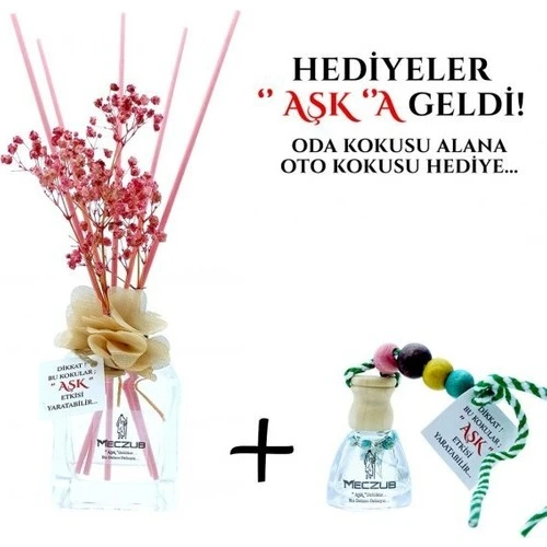 Koku Hanem Toptan Aşk-I Sermest Fanus Standlı 60 Adet 8 ml Fresia & Magnolia Araç Parfümü Oto Araba Kokusu ürün görseli 1