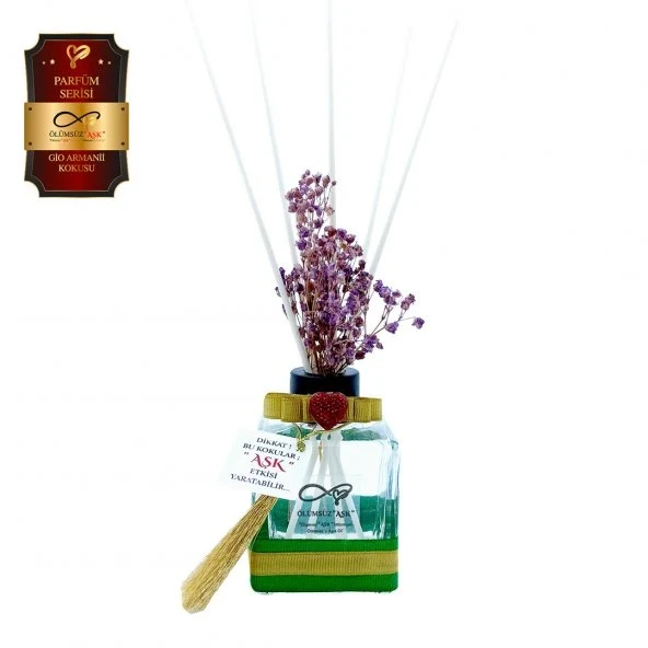 Aşk-ı Sermest Toptan Ölümsüz Aşk Parfüm Serisi Gioo Armanii Kokulu 10 x 120 ml küp Şişe Bambu Çubuklu Ortam Kokusu Reed Diffuser Oda Kokusu ürün görseli 1