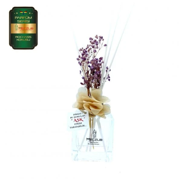 Aşk-ı Sermest Toptan Meczub Parfüm Serisi Rochass Kokulu 10 x 120 ml küp Şişe Bambu Çubuklu Ortam Kokusu Reed Diffuser Oda Kokusu ürün görseli 1