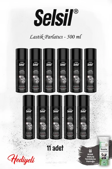 11 adet Selsil Lastik Parlatıcı 500 ml, ROSIE ürün görseli 1