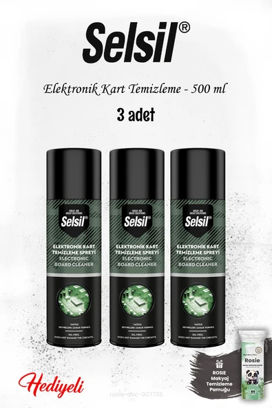 Selsil 3'lü Elektronik Kart Temizleme 500 ml, ROSIE ürün görseli 1