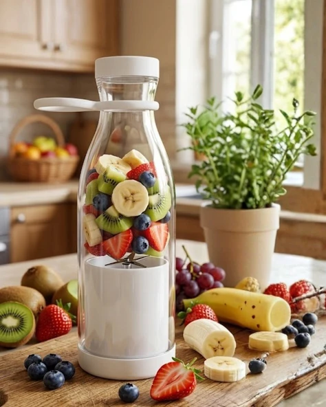 Usb Şarjlı Mini Blender Taşınabilir Smoothie Yapıcı 380 Ml Pratik Kullanım ürün görseli 1