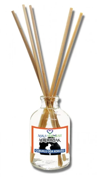 Aşk-ı Sermest Toptan Afrodiziyak Etkili Çiçek Aromalı Bambu Çubuk Oda Kokusu Parfüm, Oval Şişe, 100ml, 5 Ad ürün görseli 1