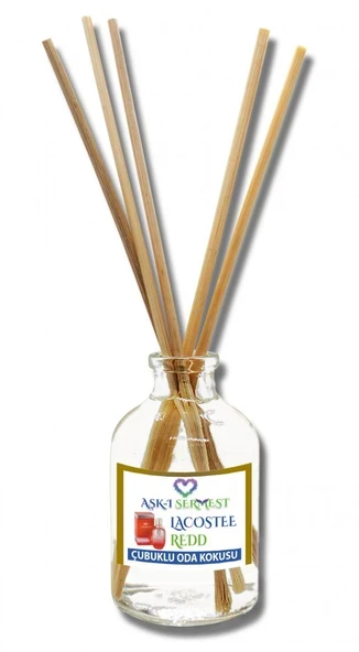 Aşk-ı Sermest Toptan Lacosstee Redd Çiçek Aromalı Bambu Çubuklu Oda Kokusu Reed Diffuser Ortam Kokusu Parfüm, Oval Şişe, 50 mL , 5 Ad ürün görseli 1