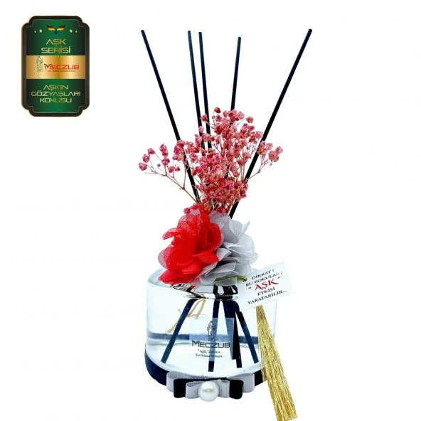 Aşk-ı Sermest Toptan Meczub Aşk Serisi Aşkın Gözyaşları Kokulu 3 x 200 ml Silindir Şişe Bambu Çubuklu Ortam Kokusu Reed Diffuser Oda Kokusu ürün görseli 1