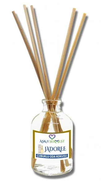 Aşk-ı Sermest Toptan Jaddoree Çiçek Aromalı Bambu Çubuklu Oda Kokusu Reed Diffuser Ortam Kokusu Parfüm, Oval Şişe, 100 mL, 5 Adet ürün görseli 1