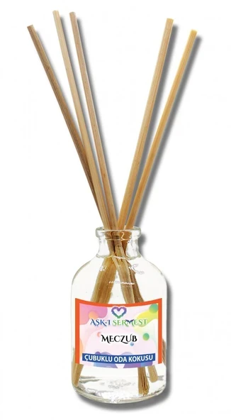 Aşk-ı Sermest Toptan Meczub Çiçek Aromalı Bambu Çubuklu Oda Kokusu Reed Diffuser Ortam Kokusu Parfüm, Oval Şişe, 50 mL , 5 Adet ürün görseli 1