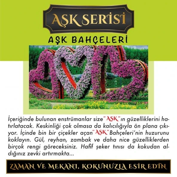 Aşk-ı Sermest Toptan Meczub Aşk Serisi Aşk Bahçeleri Kokulu 10 x 8 ml Silindir Şişe Oto Kokusu ürün görseli 1