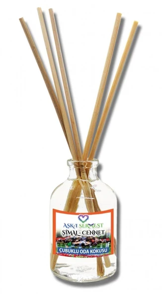 Aşk-ı Sermest Toptan Şimal Cennet Çiçek Aromalı Bambu Çubuklu Oda Kokusu Reed Diffuser Ortam Kokusu Parfüm, Oval Şişe, 100 mL, 10 Adet ürün görseli 1