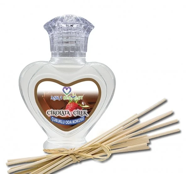 Aşk-ı Sermest Toptan Mango&Kavun Aromalı Bambu Çubuklu Oda Kokusu Reed Diffuser Ortam Kokusu Parfüm, Kalp Şişe, 60 mL, 5 Adet ürün görseli 1