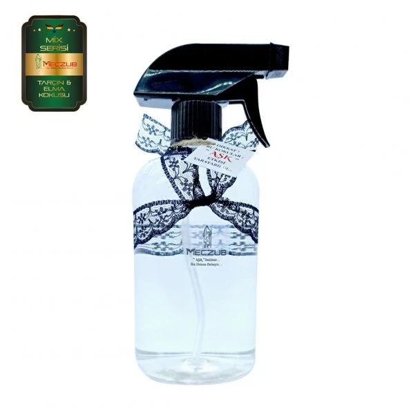 Aşk-ı Sermest Toptan "Meczub" Mix Serisi Tarçın & Elma  Kokulu 500 ml Sprey Şişe Oto ve Ortam Kokusu 5 Adet ürün görseli 1