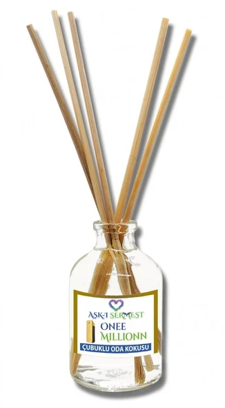 Aşk-ı Sermest Toptan Onee Millionn Çiçek Aromalı Bambu Çubuklu Oda Kokusu Reed Diffuser Ortam Kokusu Parfüm, Oval Şişe, 100 mL, 5 Adet ürün görseli 1