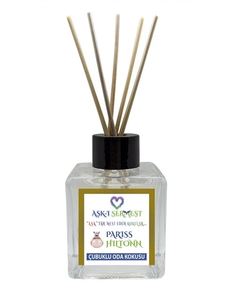 Aşk-ı Sermest Toptan Tutti Frutti Aromalı Bambu Çubuklu Oda Kokusu Reed Diffuser Ortam Kokusu Parfüm,  Küp Şişe,  120 mL, 5 Adet ürün görseli 1