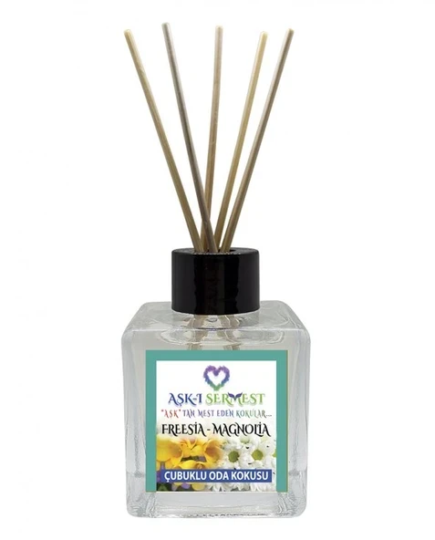 Aşk-ı Sermest Toptan Armantii Blackk Çiçek Aromalı Bambu Çubuk Oda Kokusu Parfüm,  Küp Şişe,  200 mL, 3 Ad ürün görseli 1